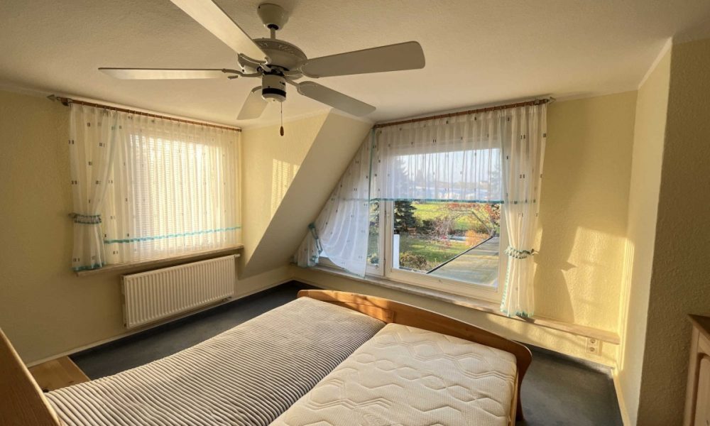 Schlafzimmer mit Ausblick