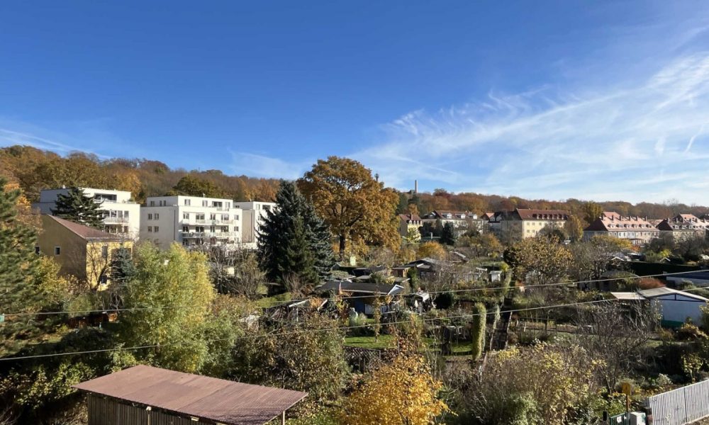 Ausblick über Gärten