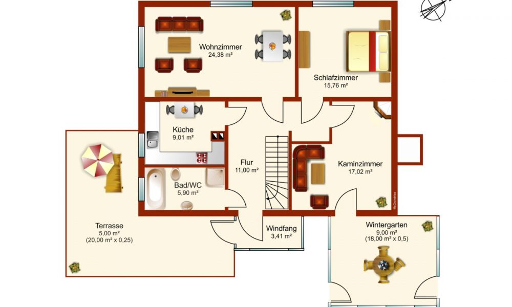 Grundriss Obergeschoss